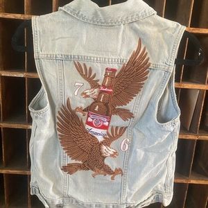 Levi’s Budweiser Embellished Biker Vest